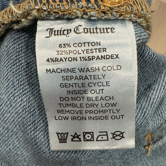 Juicy Couture Shortall Raw Hem Casual Stretch Blue XL NWT - Picture 5 of 8